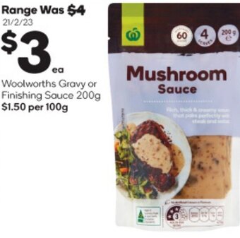 Woolworths Woolworths Gravy or Finishing Sauce 200g offer