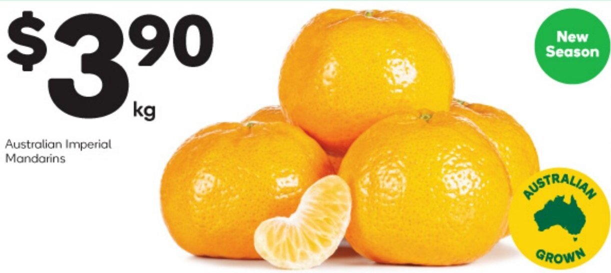 Australian Imperial Mandarins offer at Woolworths
