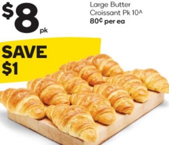 Large Butter Croissant Pk 10