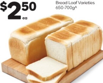 Woolworths Bread Loaf Varieties 650-700g offer