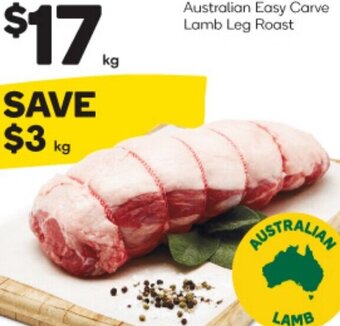Woolworths Australian Easy Carve Lamb Leg Roast offer