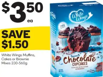 Woolworths White Wings Muffins, Cakes or Brownie Mixes 230-560g offer