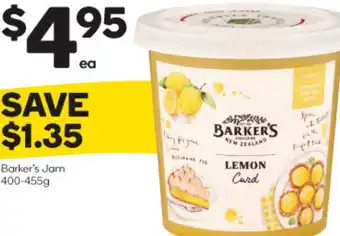 Woolworths Barker's Jam 400-455g offer