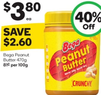 Woolworths Bega Peanut Butter 470g offer