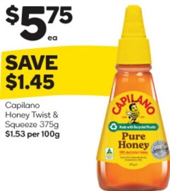 Woolworths Capilano Honey Twist & Squeeze 375g offer