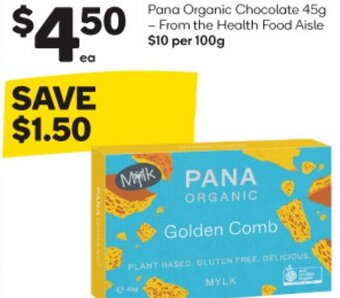 Woolworths Pana Organic Chocolate 45g offer