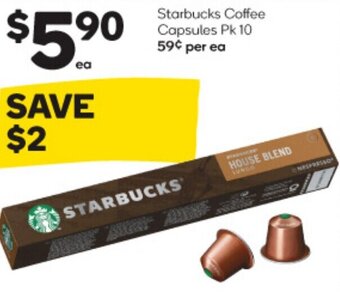 Woolworths Starbucks Coffee Capsules Pk 10 offer