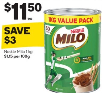 Woolworths Nestle Milo 1 kg offer