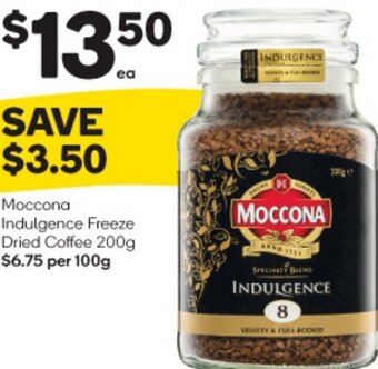 Woolworths Moccona Indulgence Freeze Dried Coffee 200g offer