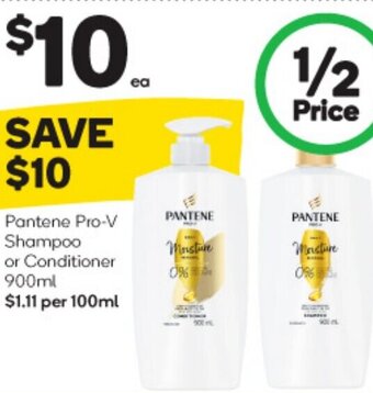 Woolworths Pantene Pro-V Shampoo or Conditioner 900ml offer