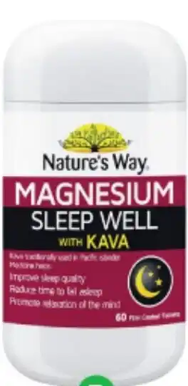 Woolworths Nature's Way Magnesium Sleep Well with Kava Tablets Pk 60 offer
