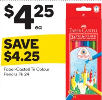 Woolworths Faber-Castell Tri Colour Pencils Pk 24 offer