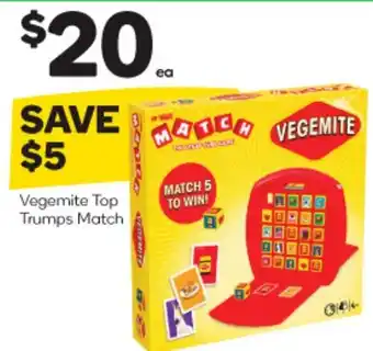 Woolworths Vegemite Top Trumps Match offer