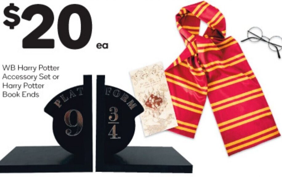 Wb Harry Potter Accessory Set Or Harry Potter Book Ends Offer At Woolworths