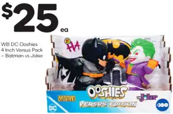 Woolworths WB DC Ooshies 4 Inch Versus Pack offer