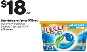 Woolworths Dynamo Professional Laundry Capsules Pk 45 offer