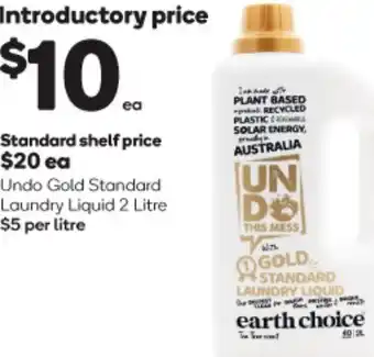 Woolworths Undo Gold Standard Laundry Liquid 2 Litre offer