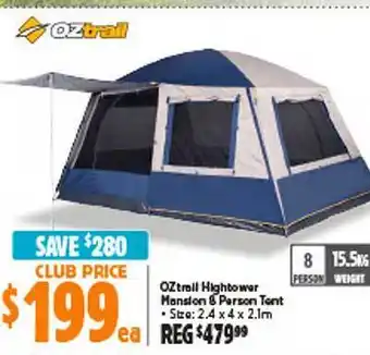 Anaconda Oz trail hightower manslon 8 person tent offer