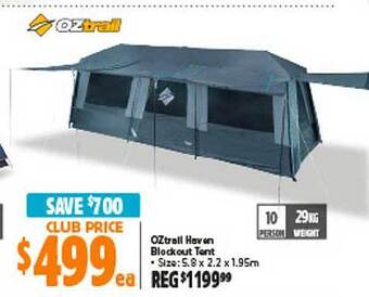 Anaconda Oztrail haven blockout tent offer