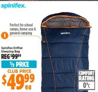 Anaconda Spinifex drifter sleeping bag offer