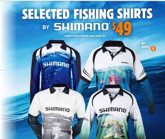 Anaconda Shimano fishing shirts offer