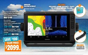 Anaconda Garmin echomap uhd2 95sv fishfinder-gps touch combo offer