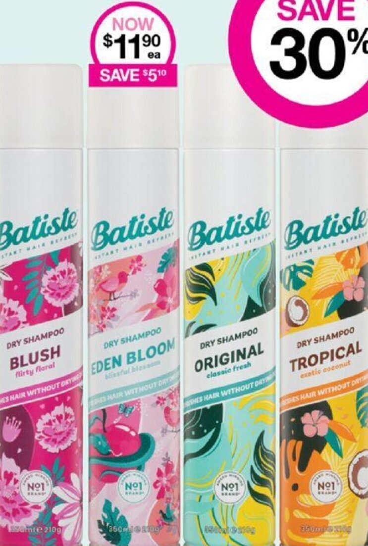 Batiste Dry Shampoo 350ml offer at Priceline