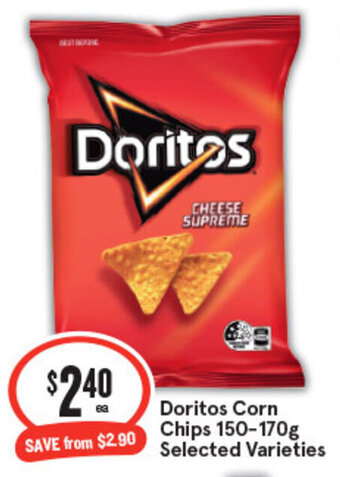 IGA Doritos Corn Chips 150-170g offer