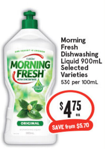 IGA Morning Fresh Dishwashing Liquid 900mL offer