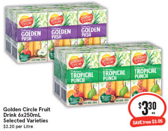 IGA Golden Circle Fruit Drink 6x250mL offer
