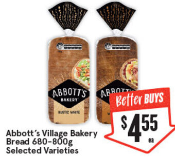 Abbott's Village Bakery Bread 680-800g
