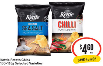 IGA Kettle Potato Chips 150-165g offer