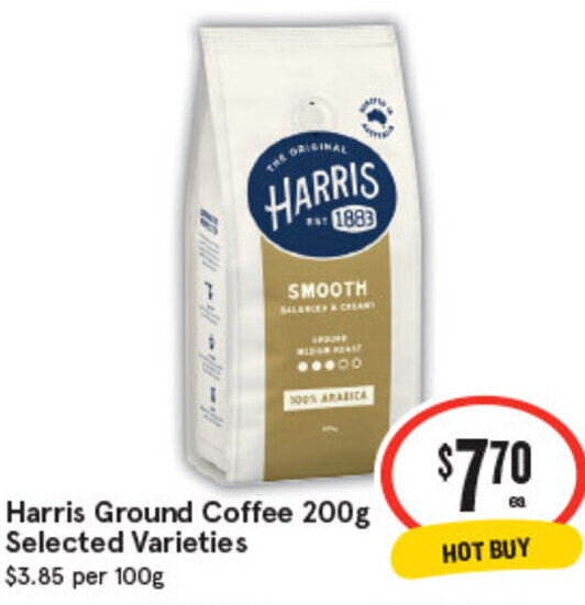 Harris Ground Coffee 200g offer at IGA