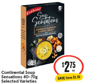 IGA Continental Soup Sensations 40-70g offer