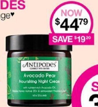 Priceline Antipodes Avocado Pear Nourishing Night Cream offer