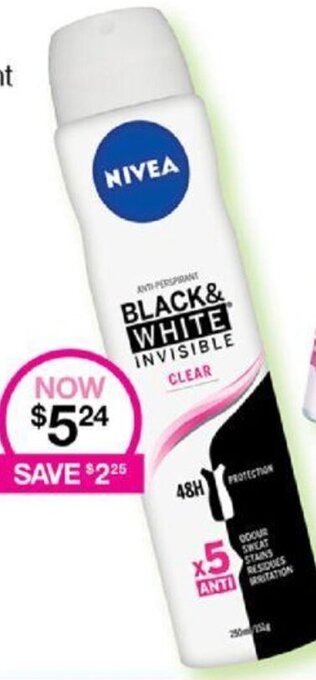 Priceline Nivea Black & White Invisible Clear offer