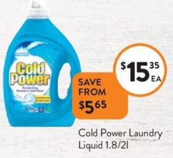 Foodworks Cold Power Laundry Liquid 1.8/2l offer