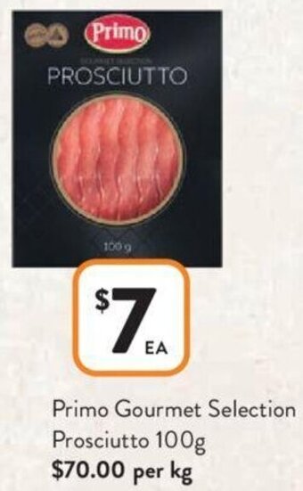 Foodworks Primo Gourmet Selection Prosciutto 100g offer