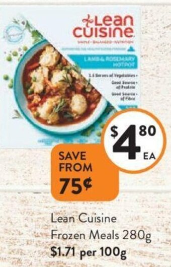 Foodworks Lean Cuisine Frozen Meals 280g offer