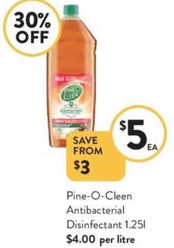 Foodworks Pine-O-Cleen Antibacterial Disinfectant 1.25l offer