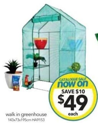 Cheap as Chips Walk in Greenhouse 143x73x195cm offer