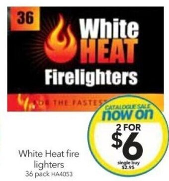 Cheap as Chips White Heat Fire Lighters 36 Pack offer