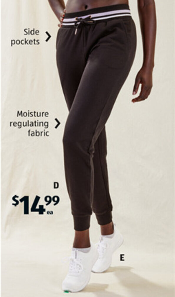 Women's Fitness Track Pants offer at ALDI
