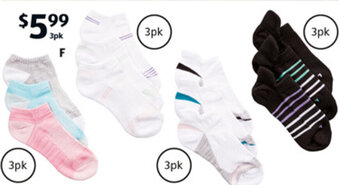 ALDI Women's Fitness Socks 3pk offer