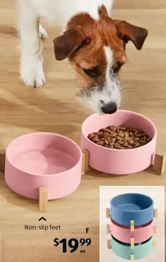 ALDI Designer Pet Bowl with Stand offer