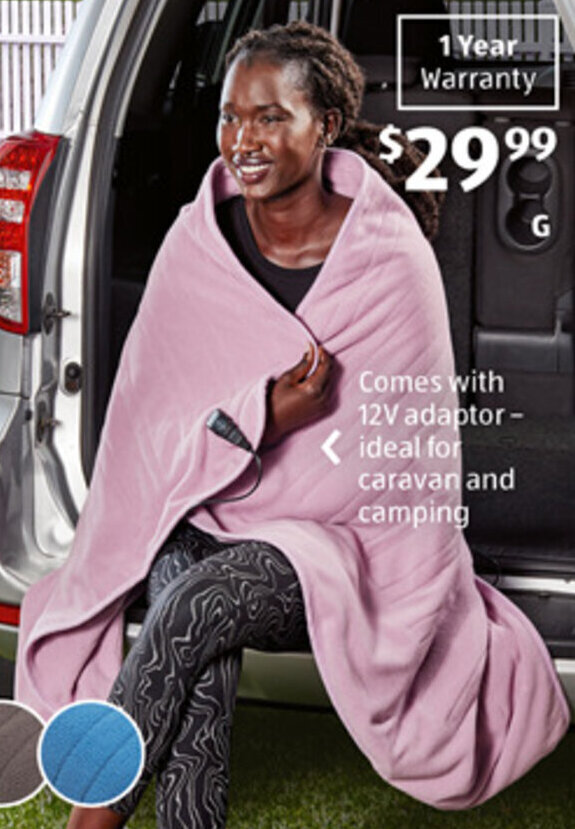 12V Heated Travel Blanket offer at ALDI