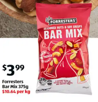ALDI Forresters Bar Mix 375g offer
