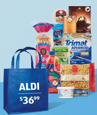 ALDI Monarc Utopia New Season 4 Bean Mix Sesame Snaps Camembert Trimat Advanced Concentrated Laundry Powder Westacre offer