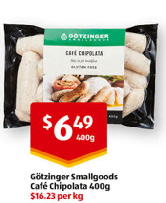 Götzinger Smallgoods Café Chipolata 400g