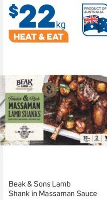 Foodland Beak & Sons Lamb Shank in Massaman Sauce offer